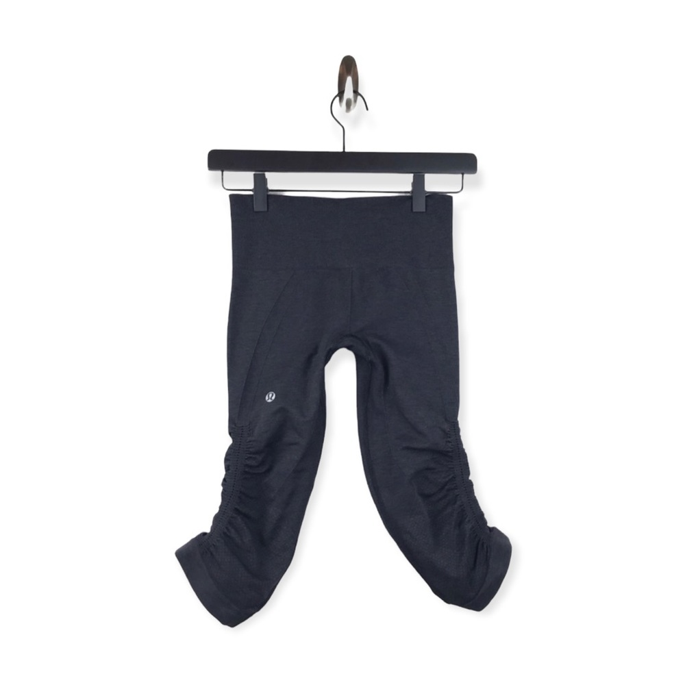 Lululemon In The Flow Crop II Heathered Deep Coal - Picture 2 of 9